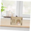 GRIRIW Sturdy Wooden Rabbit House Guinea Pig Habitat Hideout Feeding