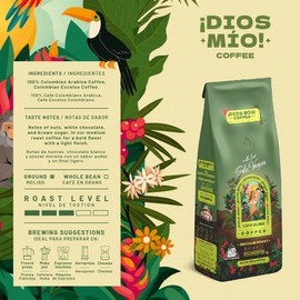 Dios Mio Coffee by Sofia Vergara, Medium Roast, Ground Premium Colombian Coffee, 42 Ounce Bag