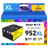 952XL Ink Cartridges Combo Pack for HP 8710 7740 Printers