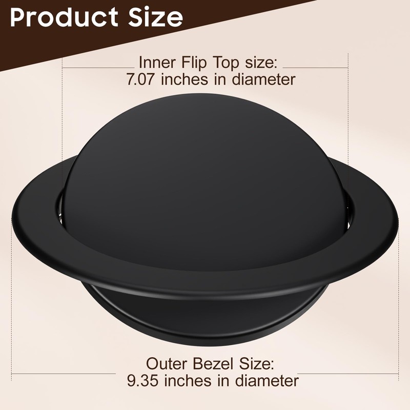 STOBAZA Drop in Trash Chute Round Stainless Steel Countertop Waste