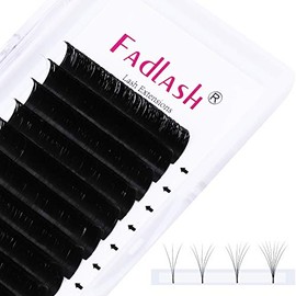 FADLASH Eyelash Extension Supplies Easy Fan Lash Extensions DD Curl 0.05 16mm Self Fan Lashes 5D 7D 8D 10D Volume Lashes Extension 8-25mm Length is Available (0.05-DD, 16mm)