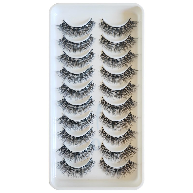 CLEAR EYELASH False Eyelashes, Pine, Large Capacity, 10 Pairs (Sexy