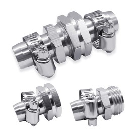 Hooshing Garden Hose Repair Connector with Clamps for 3/4" or 5/8" Water Hose Male and Female Garden Hose Repair Kit, 4 Set