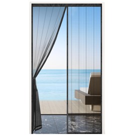 MYCARBON Magnetic Fly Screen Door, Upgrade Enhanced Screen Mesh, Powerful Magnets, Full Frame Magic Mosquito Door Screen Curtain No Gap, Keeps Bugs Out - Pet and Kid Friendly, 80 * 200cm
