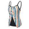 Fashionable Women Surf Clothing Rainbow Striped Sling Single Piece Set
