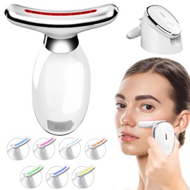 Elektrisches Gesichtsmassagegerät, Gesichtsmassagegerät gegen Falten, Rotlichttherapie-Gesichtsstraffungsgerät, Hautverjüngungs-Schönheitsgerät, Anti-Falten-Nacken für Hautstraffung & Lifting