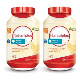 Pack Nutravitplus Sabor Vainilla Endulzado Con Stevia 425g