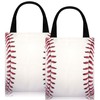 Linkidea 2 Pack Baseball Gift Bags with Handles, Reusable Cotton