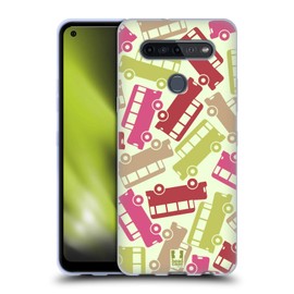 Head Case Designs Bus Vehicular Patterns Soft Gel Case and Matching Wallpaper Compatible With LG K51S