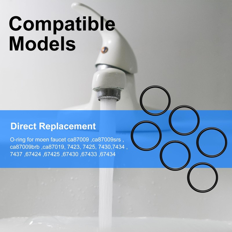 Moen 146789 Replacement O-Rings Compatible with Specific Moen Single-Handle Lever