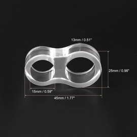 sourcing map 9Pcs Door Stopper Wall Protector, 18mm Double Hole Clear Anti-Collision Ring PVC Doorknob Buffer Guard for Home Office Door Stop