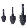 3 Pcs Keyless Drill Chuck Set, for 0.3-3.6mm 0.3-6.5mm 0.3-8mm