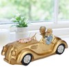 Old Couple Resin Grandma and Grandpa Car Model Saving Pot