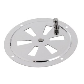 SeaLux Marine Round Butterfly Vent with Side Knob Stainless Steel in 5" for Companionway Door, Cockpit and Cabin Ventilation