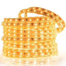 GUOTONG 40ft Outdoor String Lights, Warm White 720Leds 3000K Indoor Outdoor Daylight White Waterproof Rope Lights, Perfect for Deck, Patio, Pool, Camping, Bedroom Deco,Party Garden Holiday Decoration