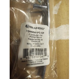 Brainerd P24425W-PC 3" Chrome Caroline Arched Cabinet Drawer Pull