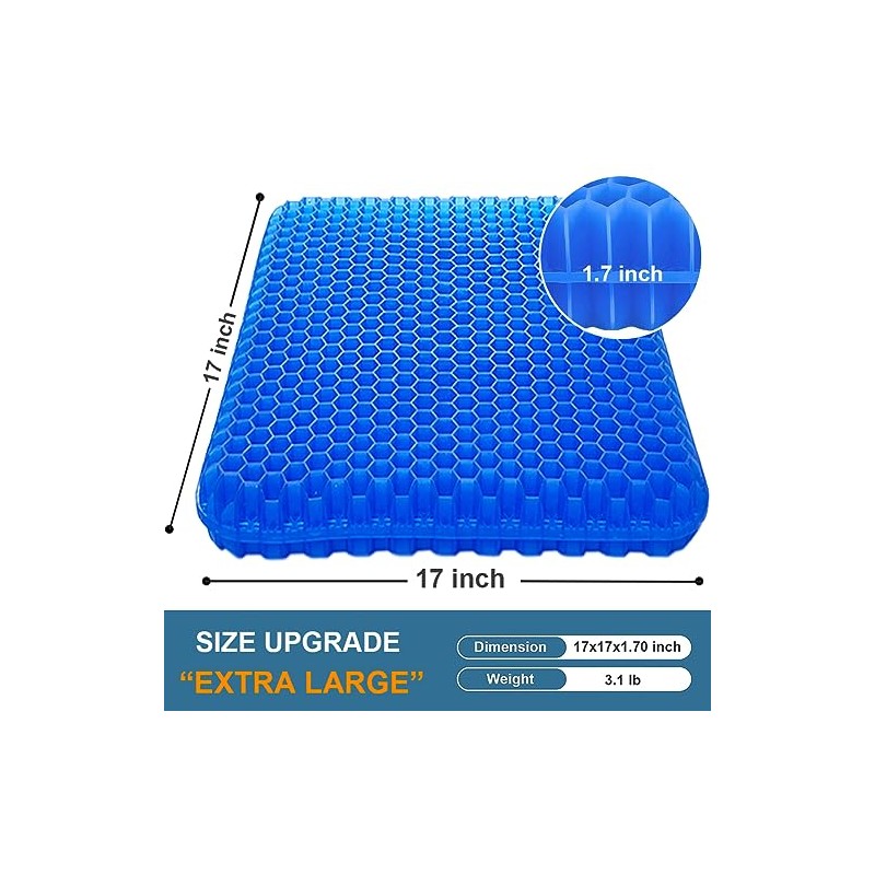 Cooling Gel Seat Cushion for Home Office and Car -