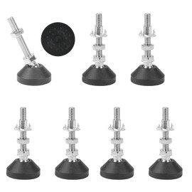 Minnhua 8PACK Adjustable Levelling Feet - M8 x 50mm Furniture Screw Feet with T-Nuts Non-Slip Base