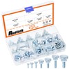 Rustark 65Pcs 7 Sizes Zinc Plated Knurled Thumb Screws Flat