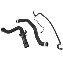 Radiator Coolant Upper and Lower Hose and Overflow Hose Compatible with Land Rover 2010-2013 Replaces LR013684 LR013681 LR013687