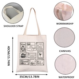 Stars H Lover Gift Gilmore TV Show Gift Gilmore Inspired Gift Gilmore G Canvas Tote Bag (Stars H tote CA)