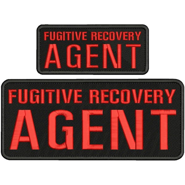 Fugitive Recovery Agent Embroidery Patch 4X10 and 2X5 Hook ON