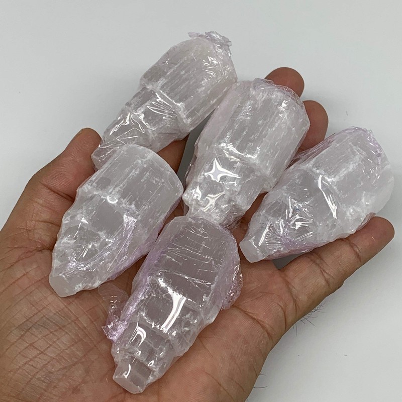 1pc, 2.2"-2.3", Natural Rough Solid Selenite (Satin Spar) Crystal Tower,