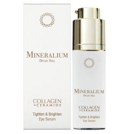 Mineralium - Lifting-Augenserum mit hydrolysiertem Kollagen und Ceramiden - Reduziert Schwellungen und Augenringe, Strafft - Koffein, Vitamin C, Mineralien aus dem Toten Meer - 30ml