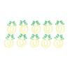 100pcs Metallic Paper Clips Green Yellow Ananas Shape Electroplating Process