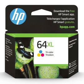HP HP 64XL Tri-color High-yield Ink Cartridge | Works with HP ENVY Inspire 7950e; ENVY Photo 6200, 7100, 7800; Tango Series | Eligible for Instant Ink | N9J91AN