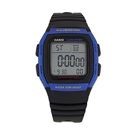 Casio Men's Core W96H-2AV Black Resin Analog Quartz Watch with Digital Dial