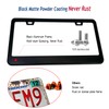 Anti Theft License Plate Frames, Matte Black, Security Screws