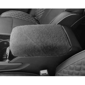 Car Console Covers Plus Made in USA Designed for Jeep Grand Cherokee 2022-2024 Fleece Auto Armrest Center Console Cover Protector Dark Gray