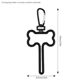 Dog Poop Bag Holder, Bone Shaped Waste Bag Holder with Carabiner Clip Hands Free Pet Waste Leash Bag Carrier Portable Pet Waste Bag Dispenser for Dog Walking Outdoor Accessory Y7GBDZJ