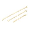 Adabele 2pcs 14kExtensor de cadena de oro sobre plata esterlina