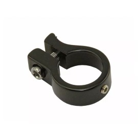 F&R BICYCLE ALLOY SEATPOST CLAMP (OUTER DIAMETER 25.4MM) IN BLACK.