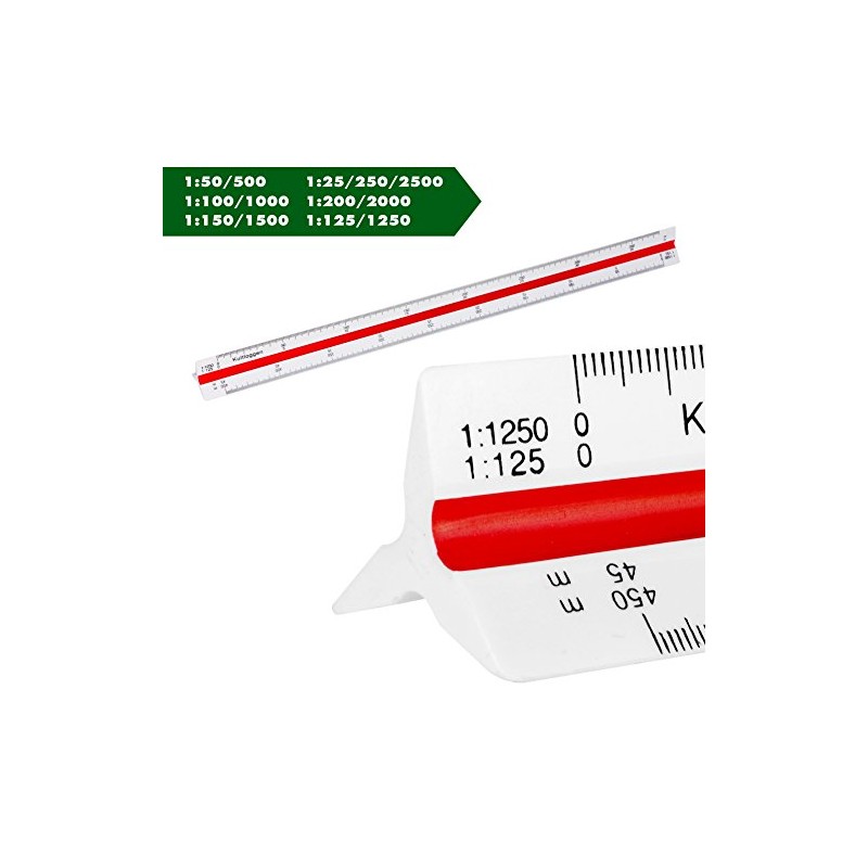 Triangular Ruler for Architects Landscape Architects Engineers