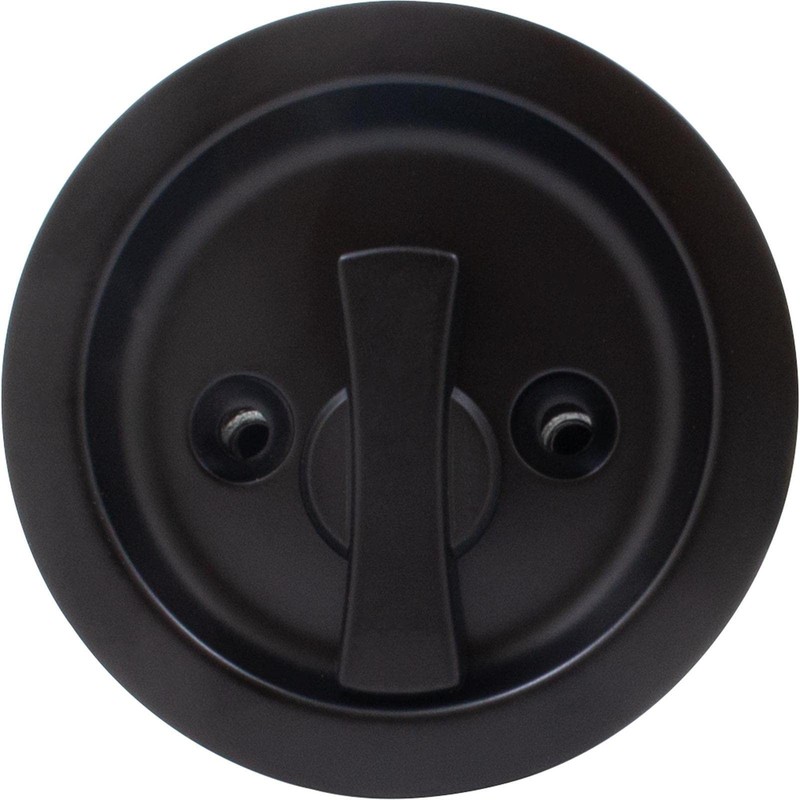 Round Pocket Door Lock, Privacy (Bed/Bath) Latch, 2-3/8" Backset, RCL,