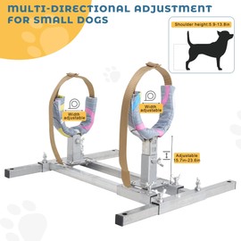 Mezurun Dog Breeding Stand Adjustable（Multi-Specification） Stainless Steel Dog Breeding Stand，Shoulder height 15.7in-23.6in，Dog Breeding Stand for Small and Medium Sized Dog Dog Breeding Rack
