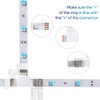 20Pcs 4-Pin Led Lights Strip Connectors Set with 8 Pcs