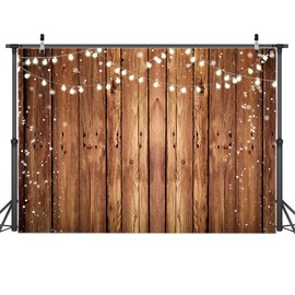 AIIKES 7 x 5 ft Brown Wood Photo Background Retro Brown Wood Background Baby Shower Background Birthday Party Decoration Background Studio Props 12-660