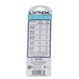 Lynx White Sports Shoe Lace 45 inch - (Pack of 2)