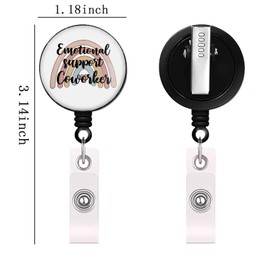 KUIYAI Coworker Badge Reel Employee Leaving Gift Colleague Appreciation Gift Retirement Gift (Emotional Support)