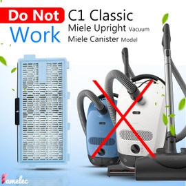 6 Pack SF-HA Hepa Filter for Miele Hepa Airclean 50 Filter, Miele Hepa Filter Replacement Model C3, S4, S5, S6, S8, S8000, S6999, Complete C2, C3, Compact C1, C2, Air Clean SF-HA 50 Hepa By FAMELEC