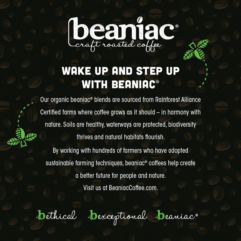 beaniac Organic Downtime Decaf Swiss Water Decaffeinated, Medium Roast, Single