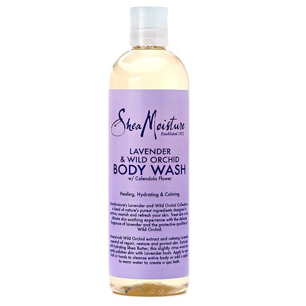 Shea Moisture Lavender & Wild Orchid Body Wash, 13 Ounce