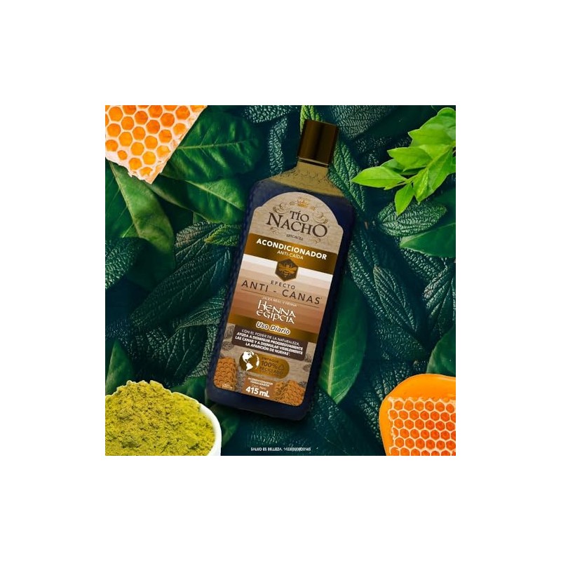 TÍO NACHO Shampoo Anti-Canas y Anti-Caída con Jalea Real y