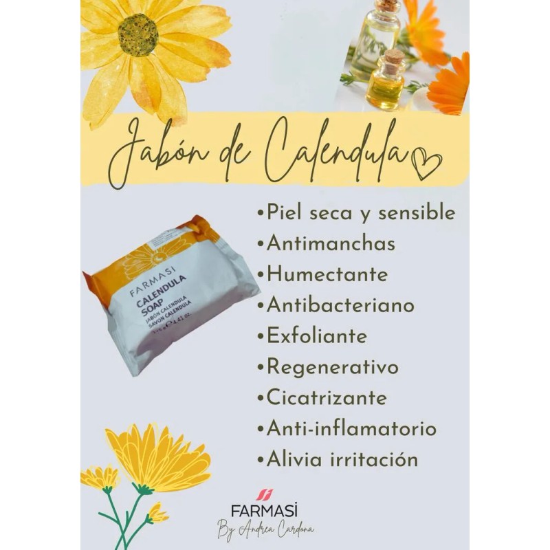 Crema Calendula,tónico Calendu/jabón Calendula 3pzs Fármasi/ Neutro