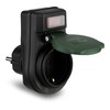 REV Adaptor with Switch IP44 nero-verde