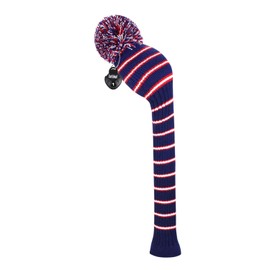 Scott Edward 1 Piece Knitted Golf Head Cover for Wood,Driver Wood(460cc) Fairway Wood/Hybrid,Soft, Washable, Anti-Pilling, Anti-Wrinkle, Long Neck (Fine Streak, Driver)